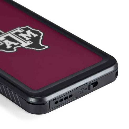 Texas A&M University Black Logo Galaxy S24 Plus Waterproof Case